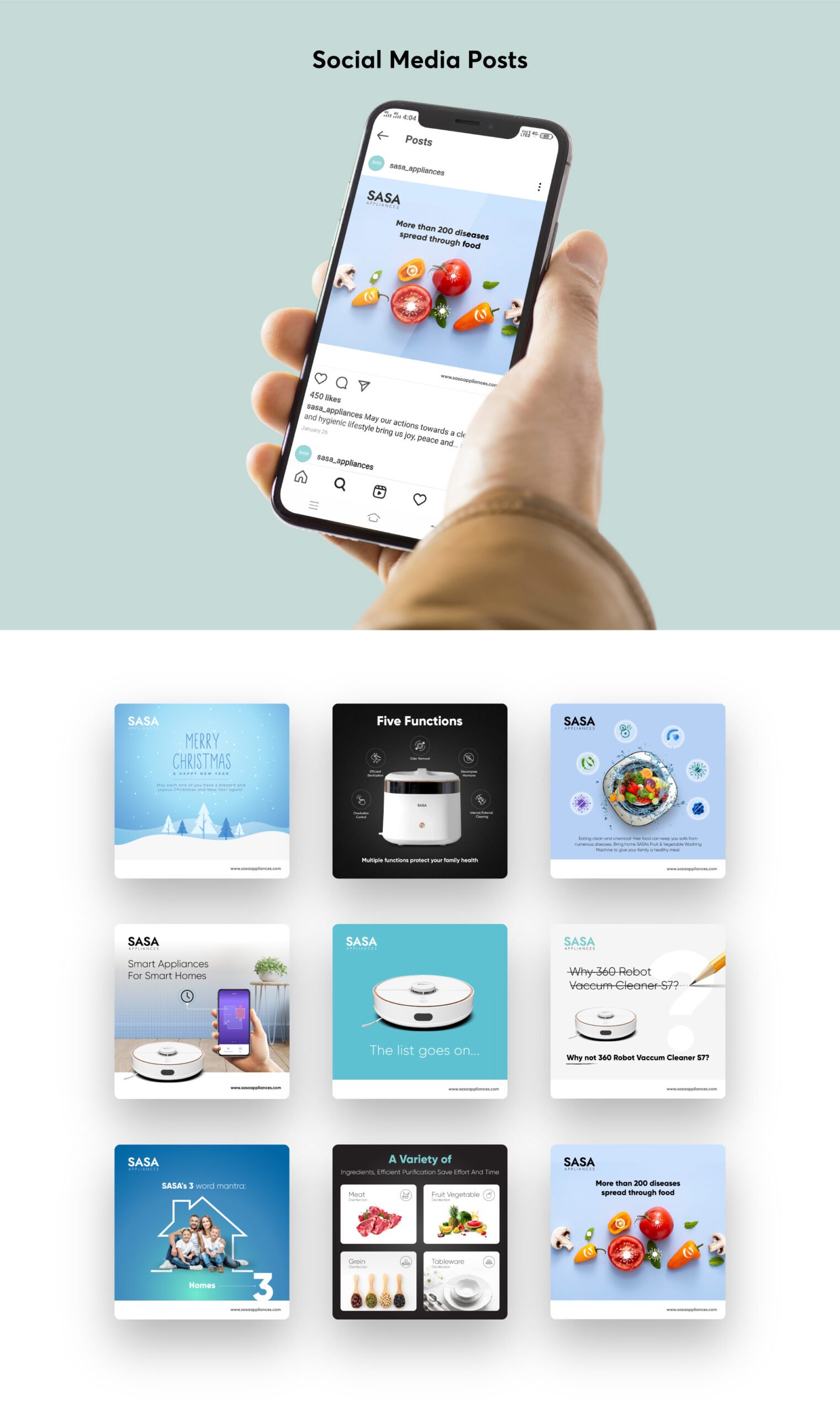 sasa appliances social media layout design by zero designs