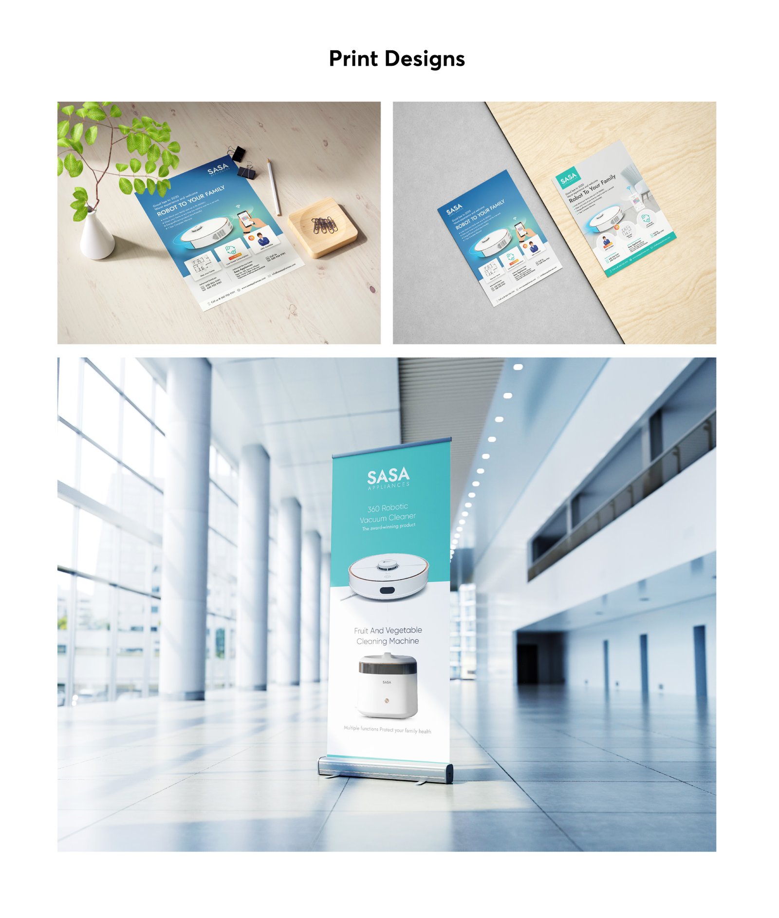 Sasa appliances branding designs by zero designs
