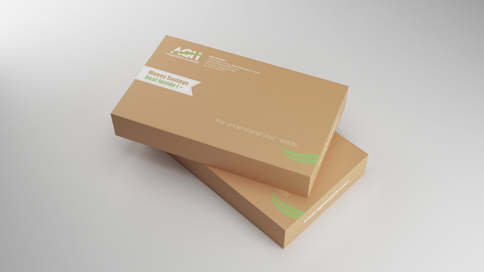 3d packaging model for agh supply by zero designs