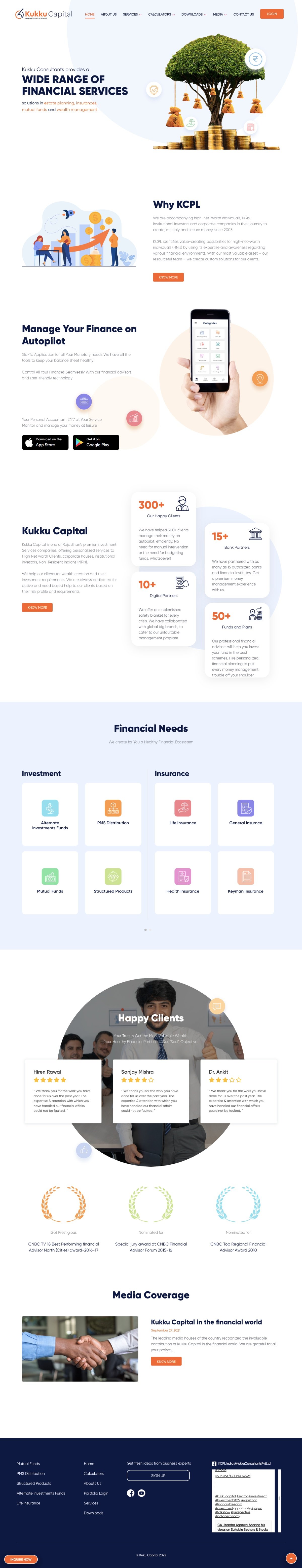 Website Design Service - Kukku Capital | Zero Designs