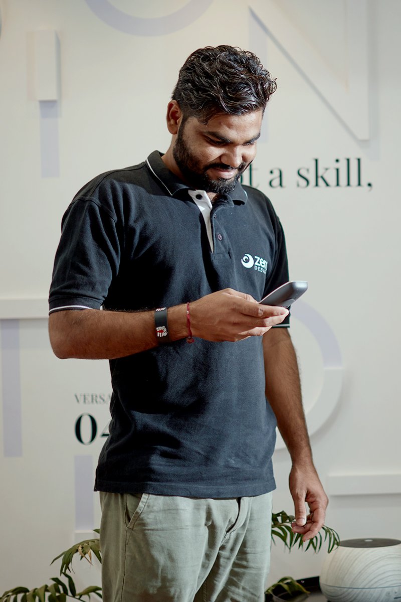 zero designs team members working in office space