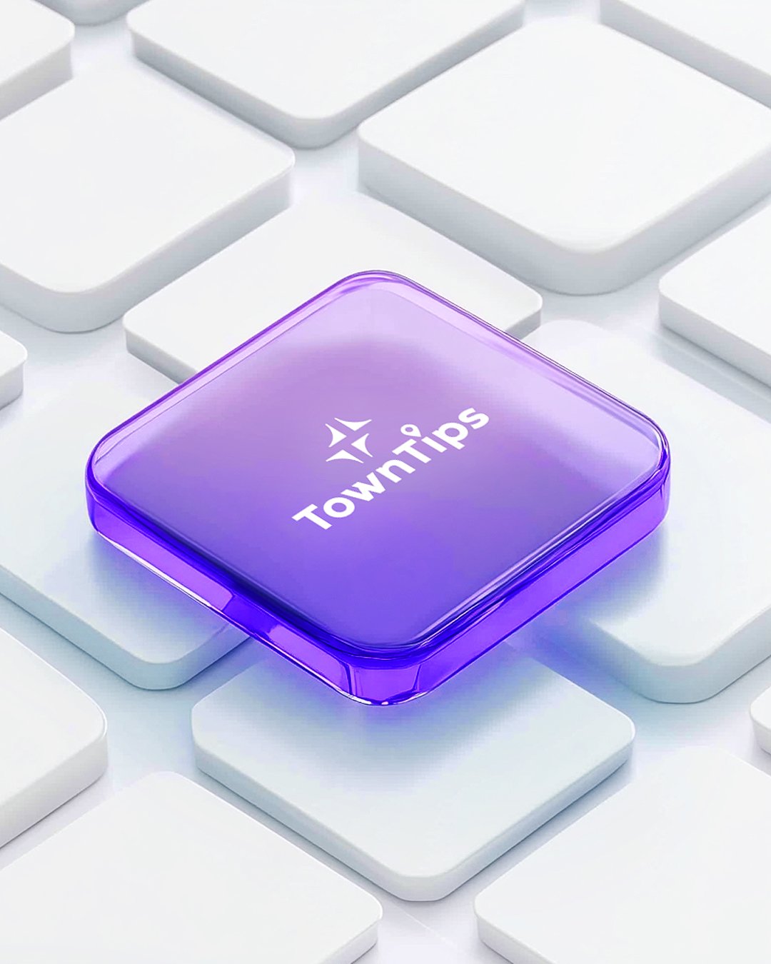 TownTips purple square box