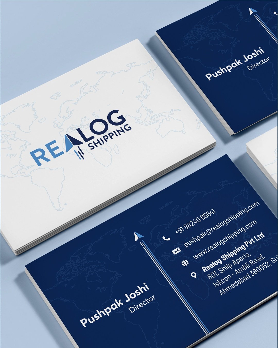 Realog Shipping business card design by Zero Designs.